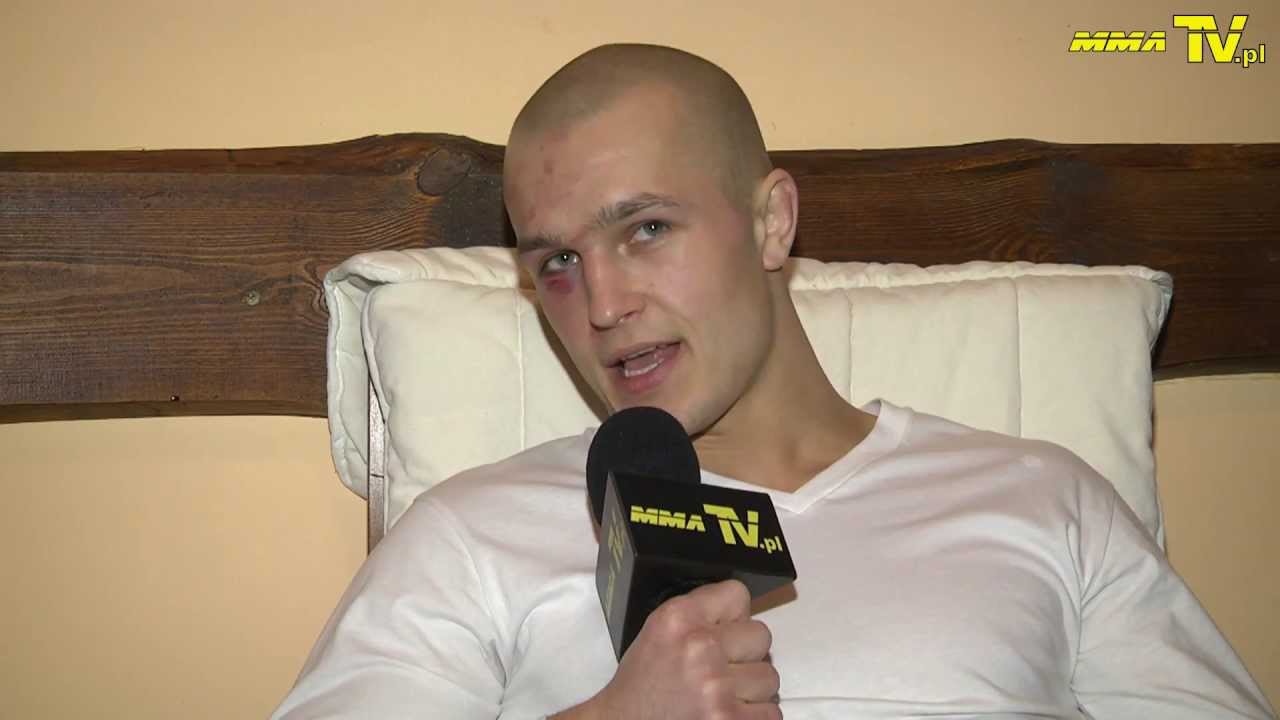 Mateusz Zawadzki po walce na III Mazurskiej Gali 3f w Ełku -  06.04.2013