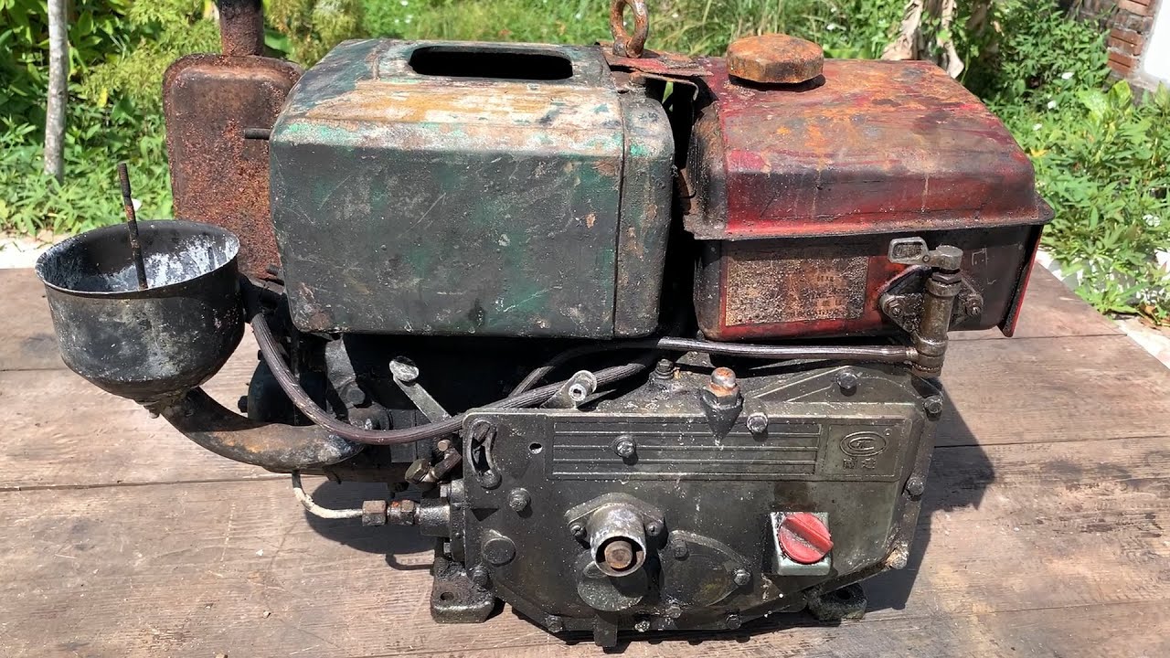 Complete Restoration of Old D8 Diesel Engines Severely Damaged / Old Rusty Diesel Engine Restoration