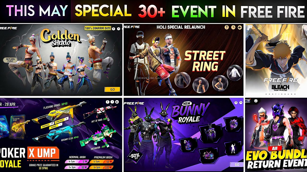 Upcoming Events in Free Fire 🤯🥳| Free Fire New Event | Ff New Event | New Event Ff