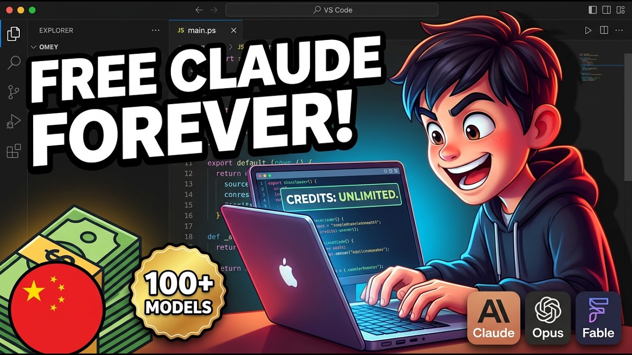 Этот китайский ИИ-сайт дает БЕСПЛАТНЫЙ безлимитный доступ к API для Claude Fable, Opus (100+ моде...