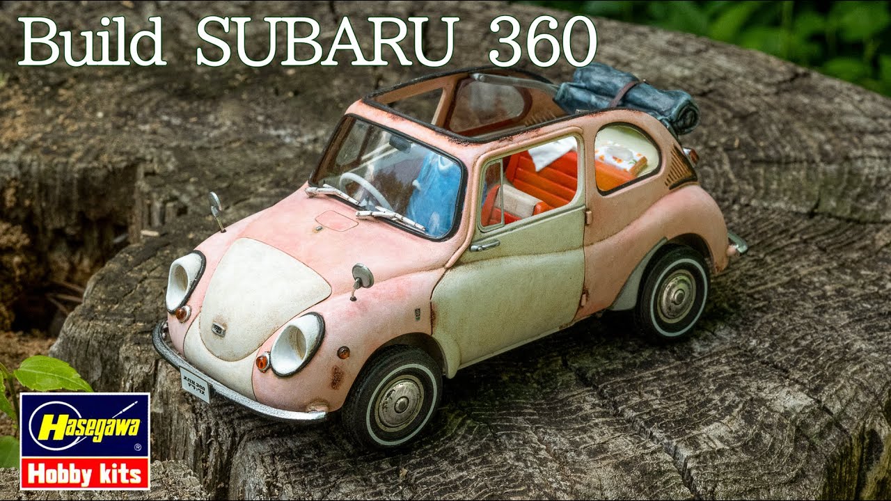 Build The HASEGAWA SUBARU 360 Convertible ハセガワ スバル360 (車の模型)を作る