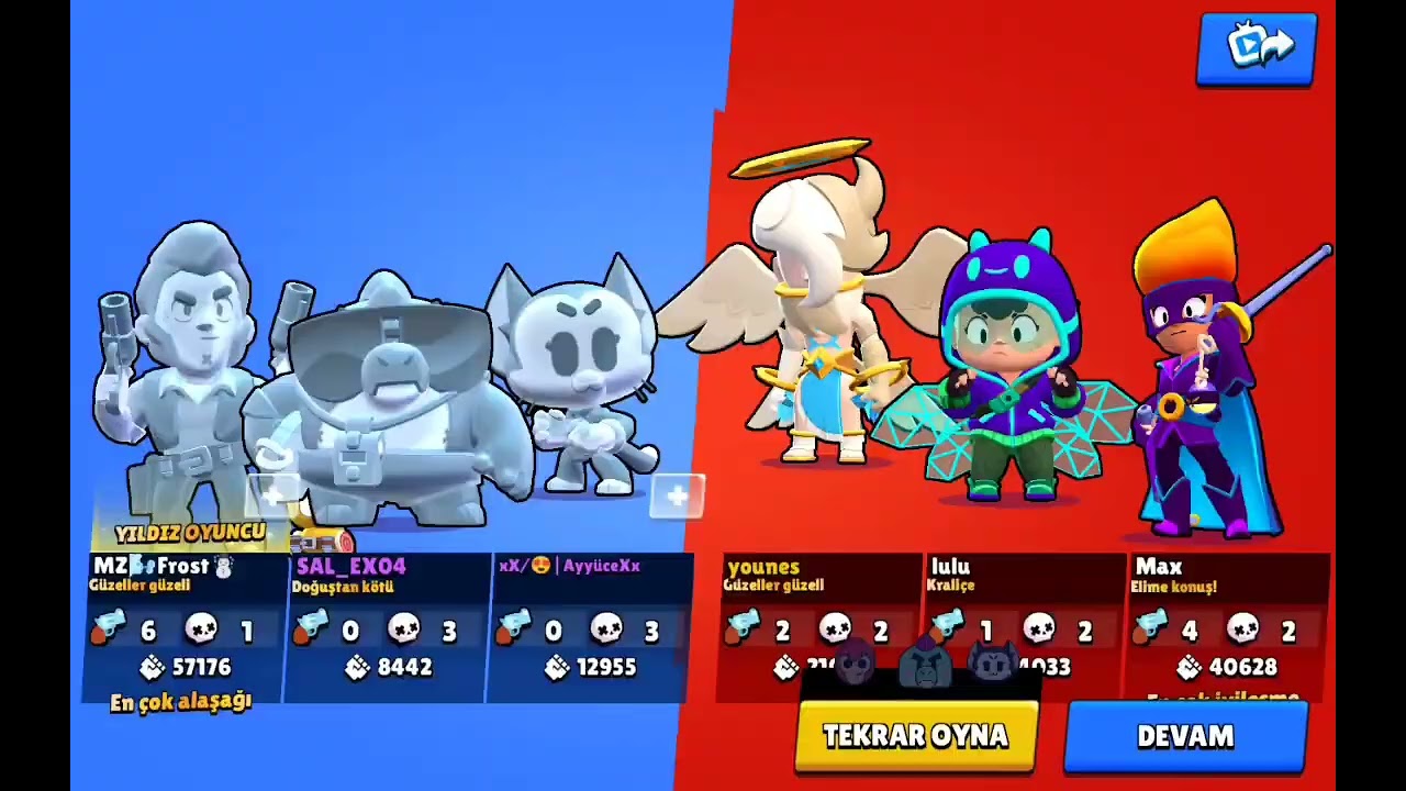 Bugün brawl stars oynamak biz