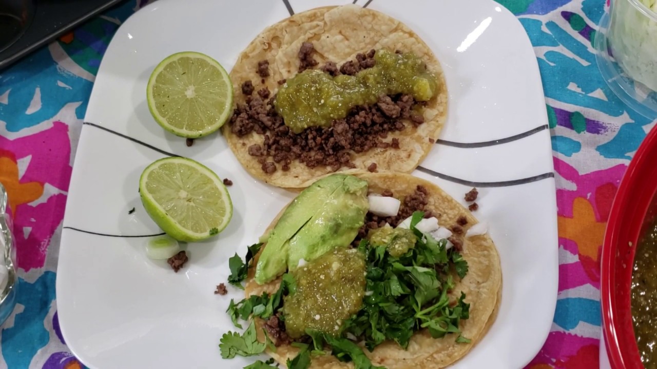 Tacos de carne molida receta rapida