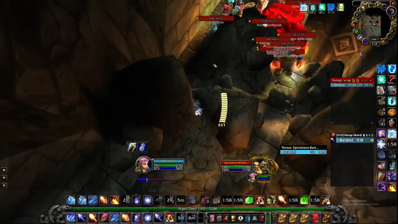 An LBRS boost, but pulling the mobs to the final boss and back