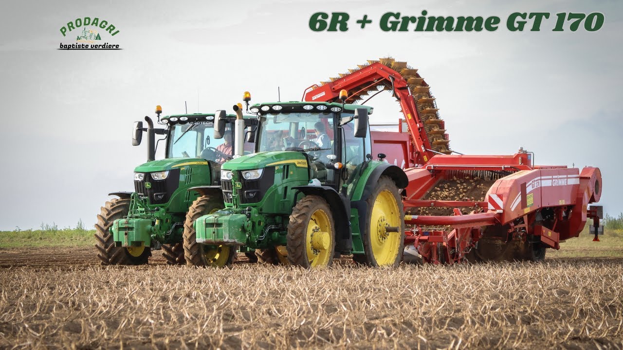 6R + Grimme GT 170 aux PDT / Bennes lacampagne / prodagri