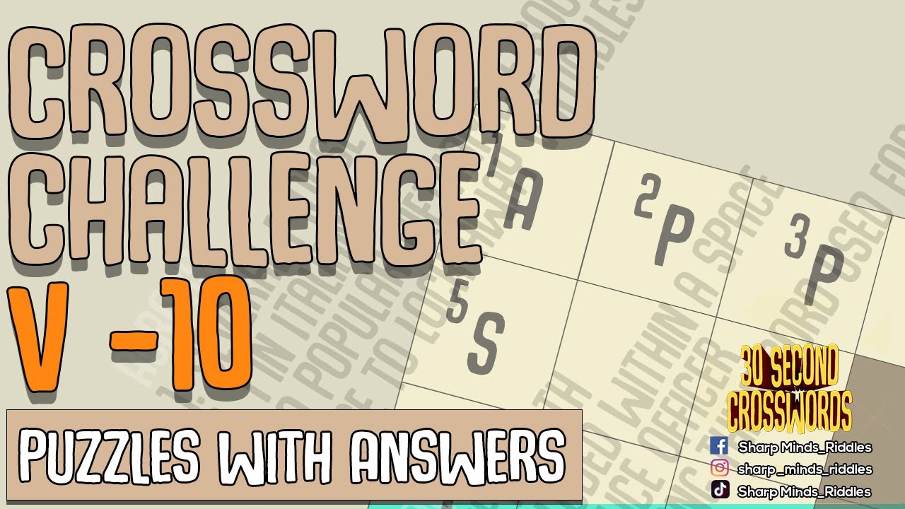 Crossword Challenge | Crossword Mystery with Answers | V 9