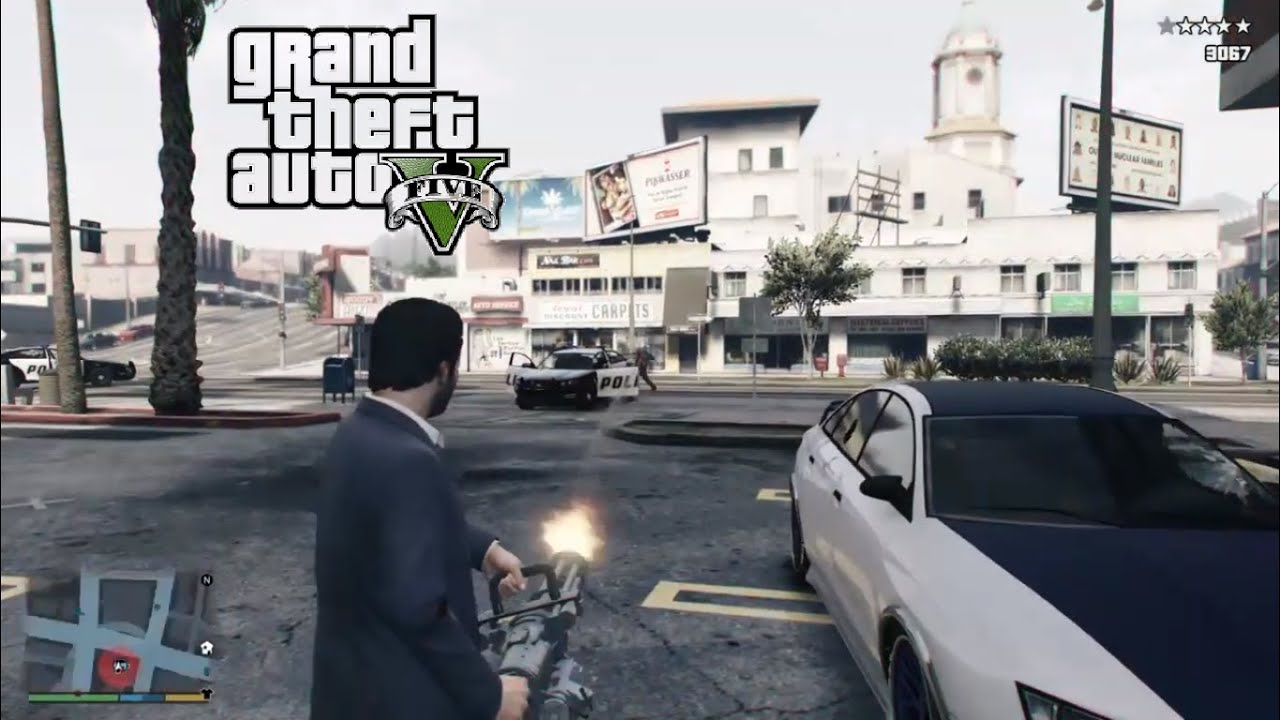 GTA 5 - PS4 POV GAMEPLAY TEST FREE ROAM AND STORY MODE