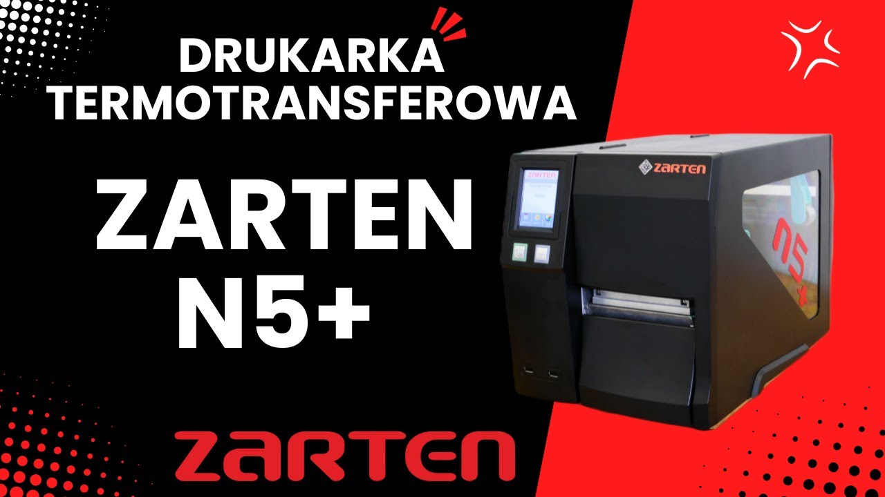 DRUKARKA TERMOTRANSFEROWA ZARTEN N5+ Z NOŻEM - NIE TYLKO DO ETYKIET - DRUKUJEMY WSZYWKI TEKSTYLNE