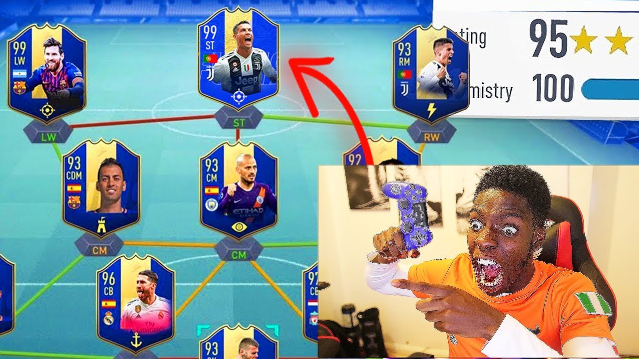 FULL TOTS 195 RATED FUT DRAFT!! 99.9 IMPOSSIBLE CHALLENGE!! (FIFA 19)