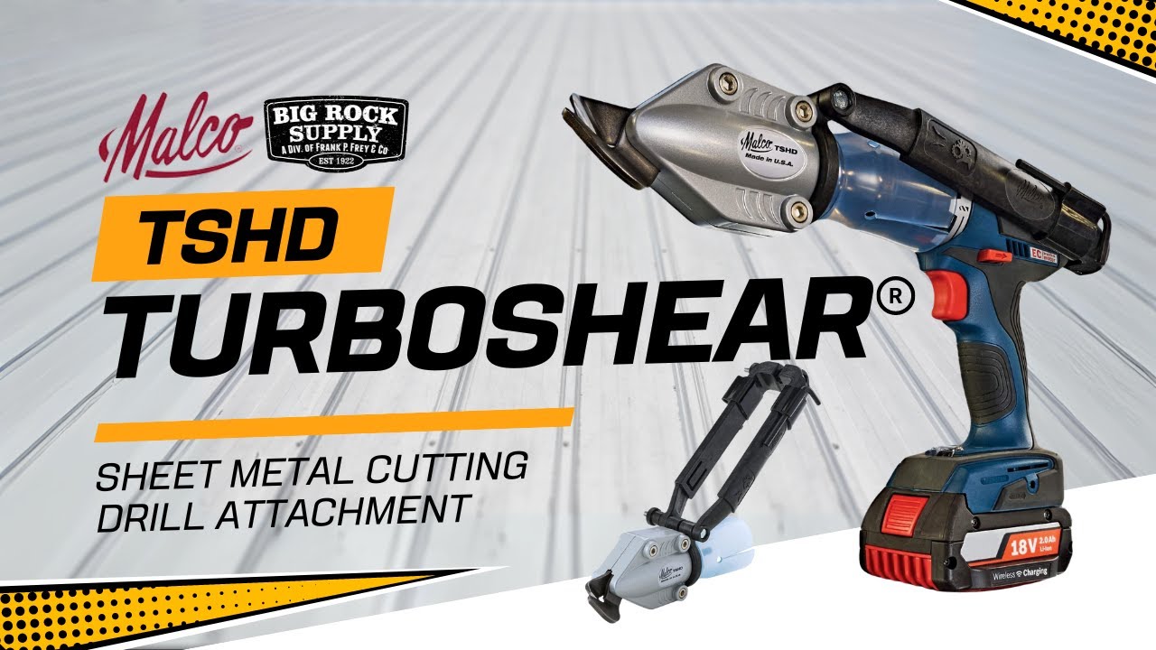 Malco - TurboShear® Heavy Duty Sheet Metal Cutting Drill Attachment | Overview