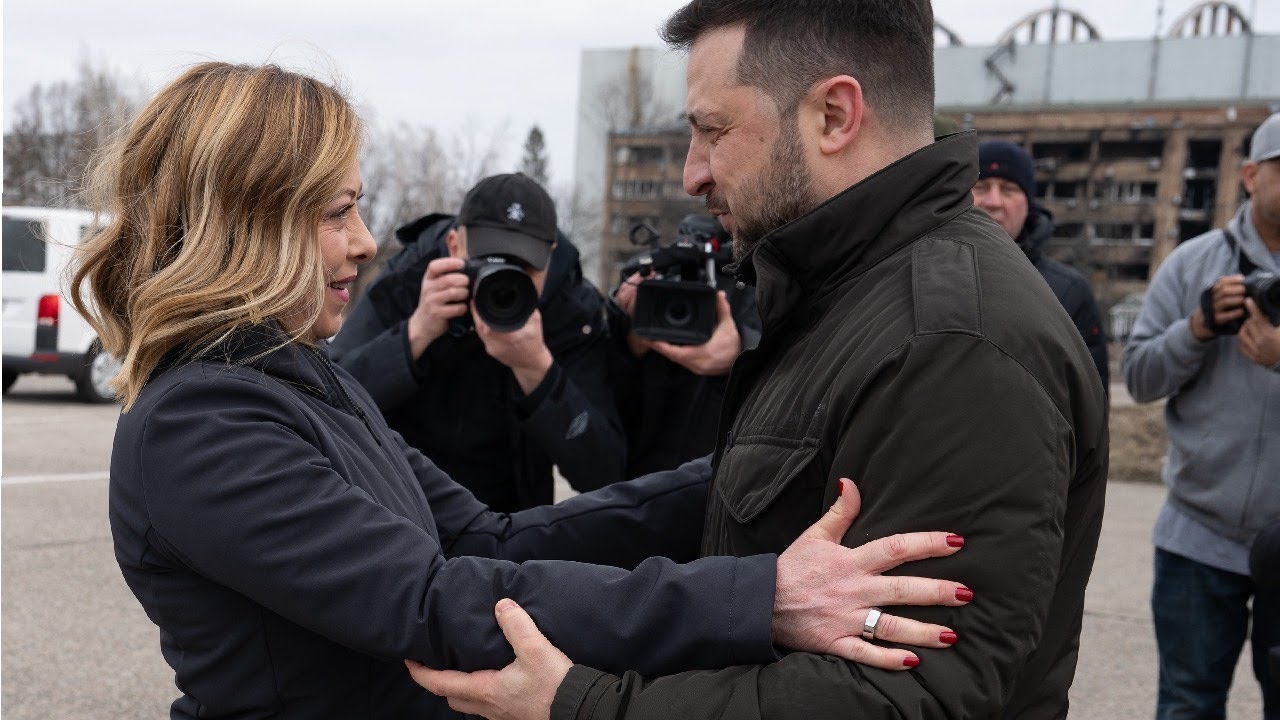 GIORGIA MELONI A KIEV CON ZELESKY, VON DER LEYEN E TRUDEAU