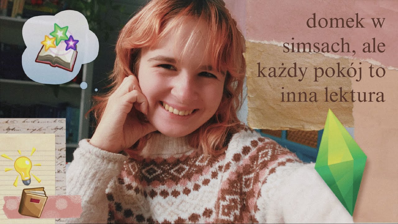 buduję domek w simsach, ale każdy pok&oacute;j jest inspirowany inną lekturą szkolną 