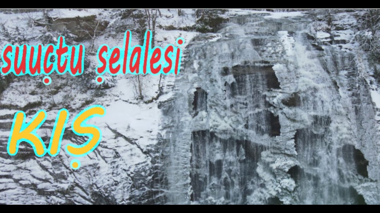 SUUÇTU ŞELALESİ BUZLA KAPLANDI.
