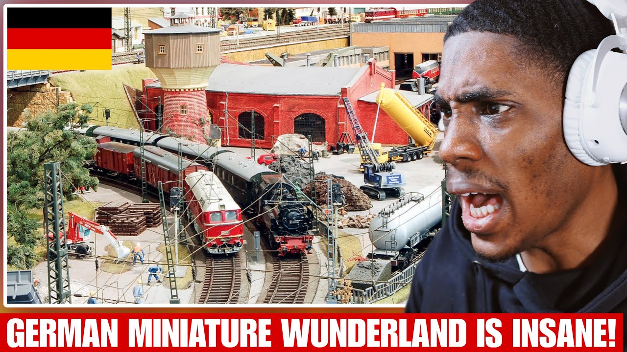 American Reacts to German Miniatur Wunderland High Speed Train