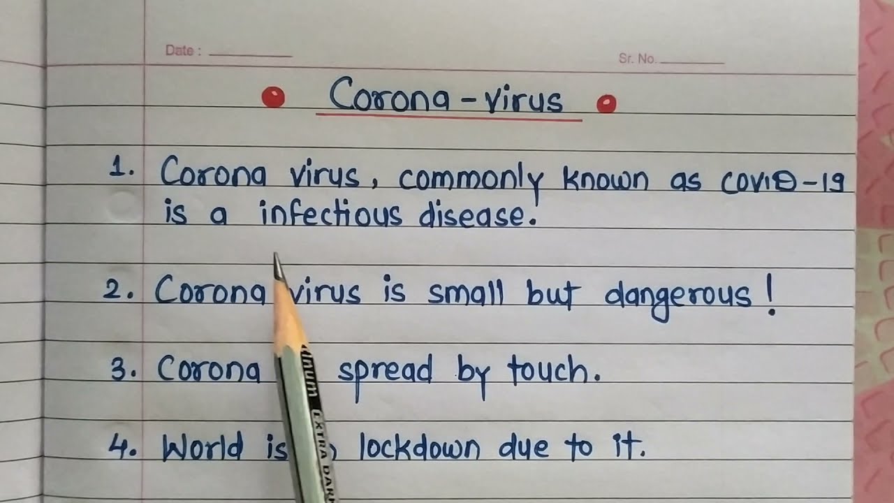 10 lines on coronavirus | 10 lines on coronavirus in english | learn essay