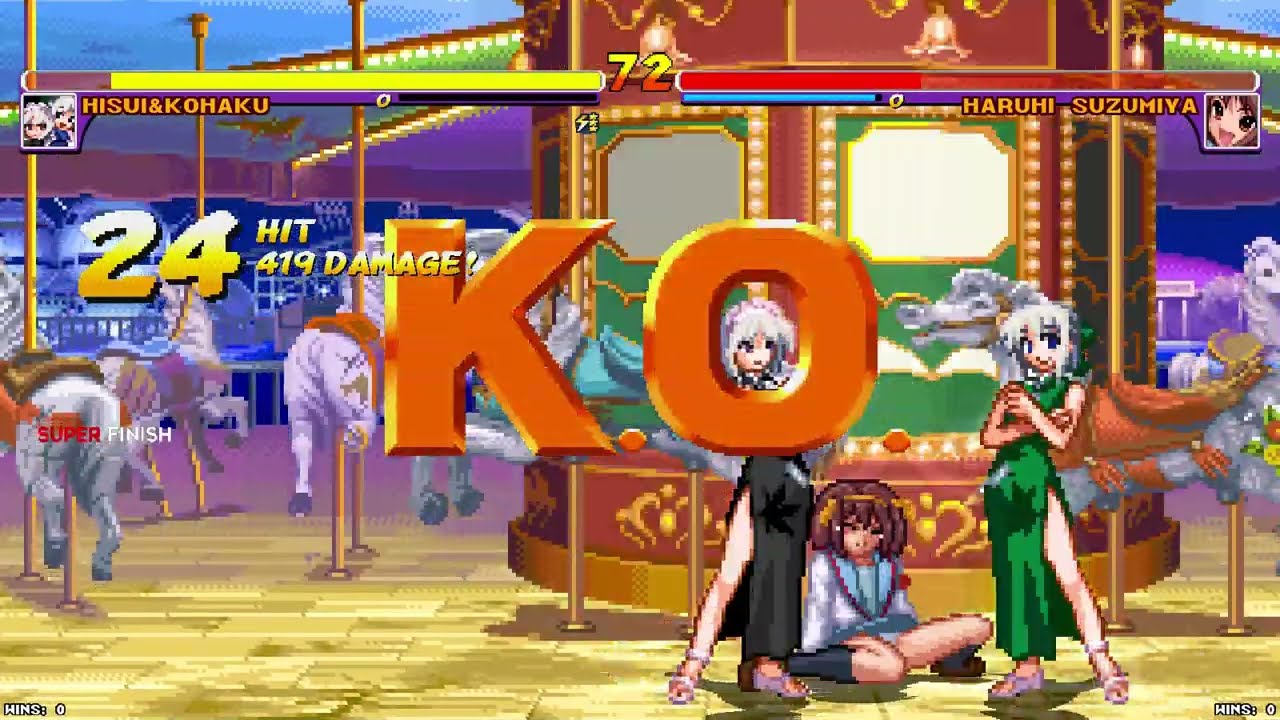 Hisui, Kohaku, and Mech Hisui (Me) vs Haruhi Match #2