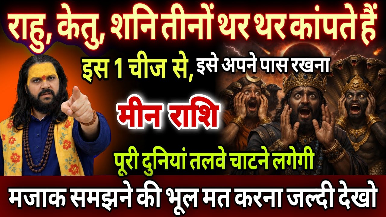 मीन राशि, 26,27,28 फरवरी, राहु,केतु और शनि तीनों थर थर कांपते हैं इस एक छोटी सी चीज से 