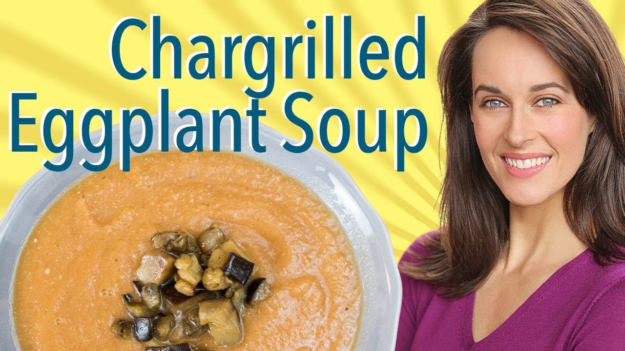 Chargrilled Eggplant Soup Recipe Demo - How to Make Aubergine Soup, Vegan Option