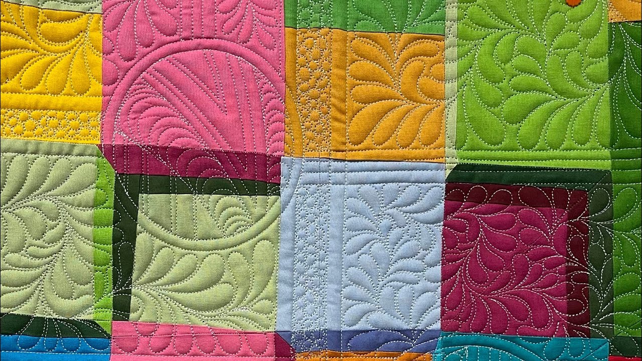 Modern longarm quilting Combining Designs!