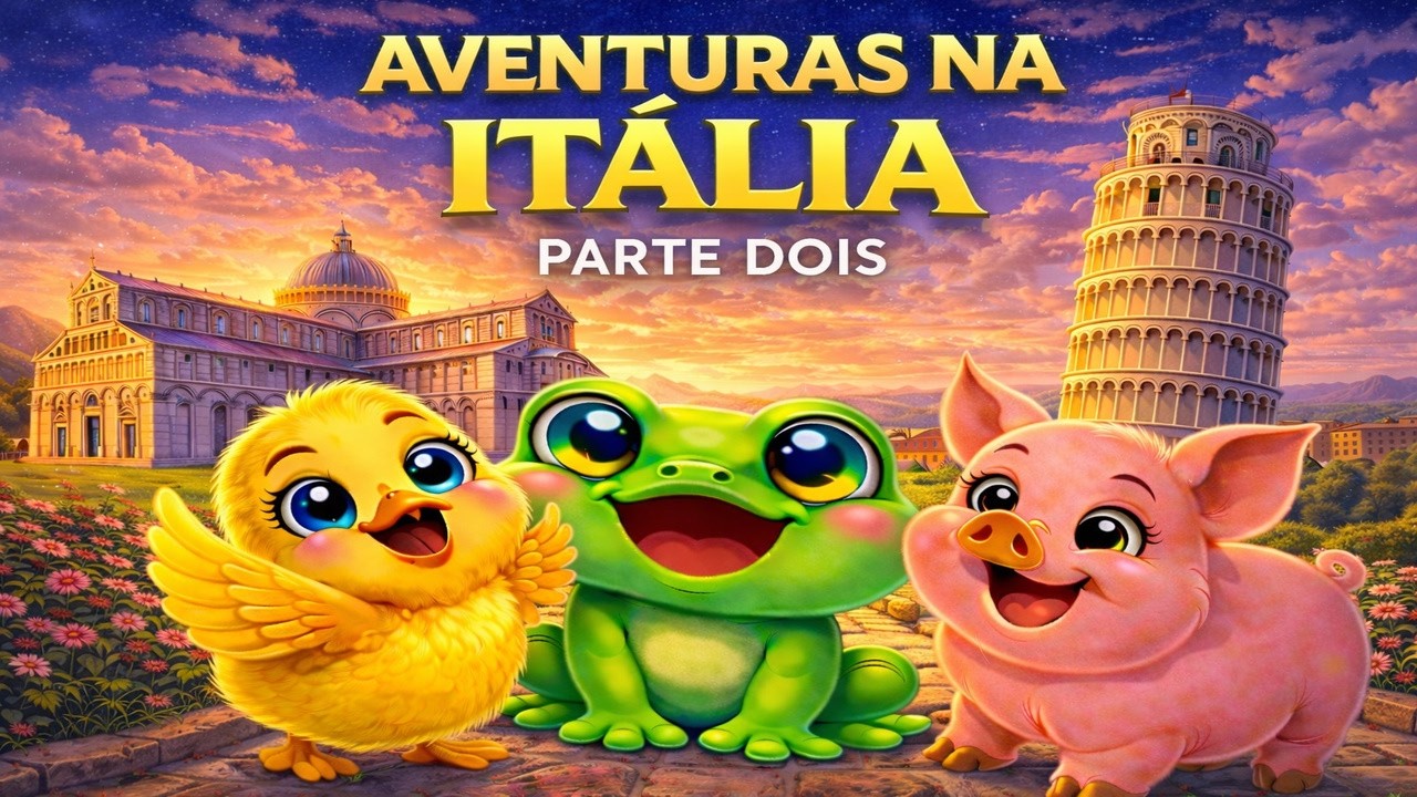 🇮🇹 Aventuras na Itália – Parte Dois 🐸🐷🐥 | Diversão na Torre de Pisa!