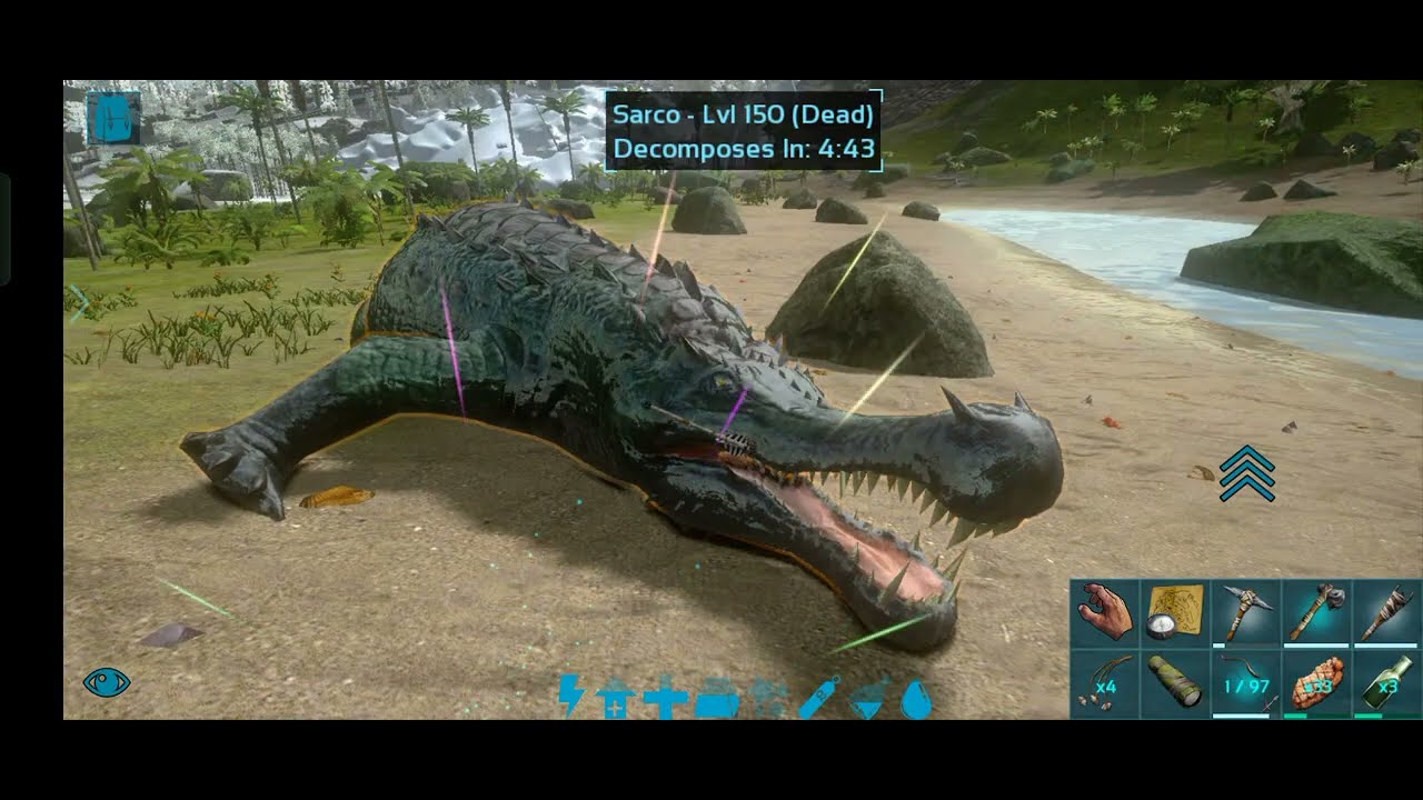 Day 2 of leveling up in ark mobile