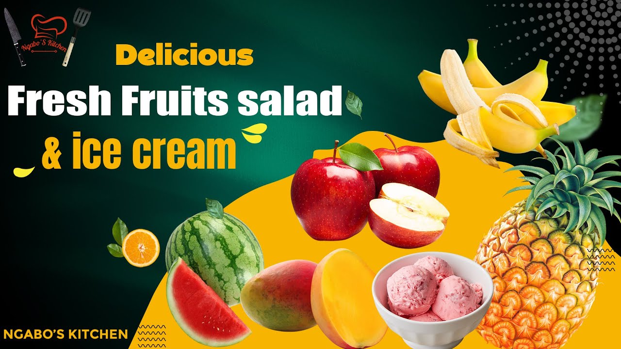 THE BEST FRESH FRUITS🍉🍌🥭 SALAD & ICE CREAM🍦🍦 STRAWBERRY 🍓🍓