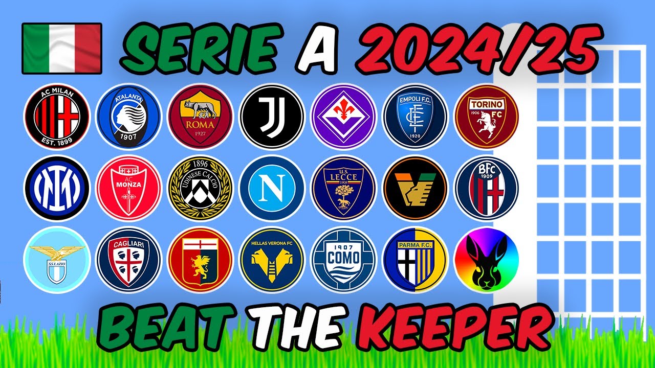 Beat The Keeper - Serie A 2024/25 - Algodoo Marble Race