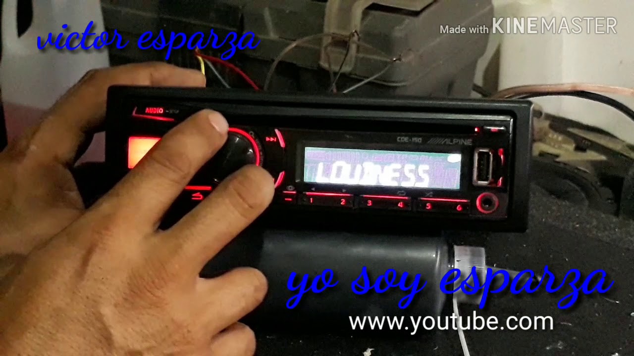 Como regresar el audio desde el menú a un auto estereo alpine