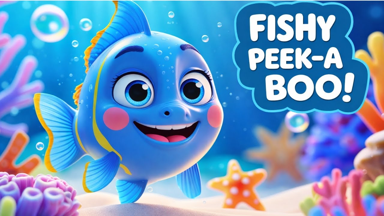 Веселая детская песенка про рыбку, прятки 🐟 для малышей | Песенка про океан