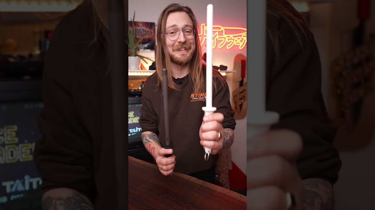 White v.s. Black Ceramic Honing Rods