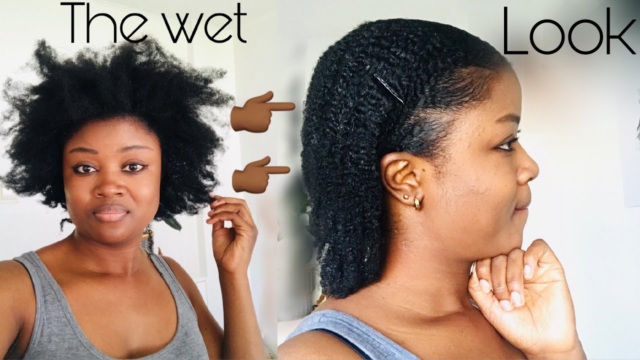 The wet look on 4c Natural Hair