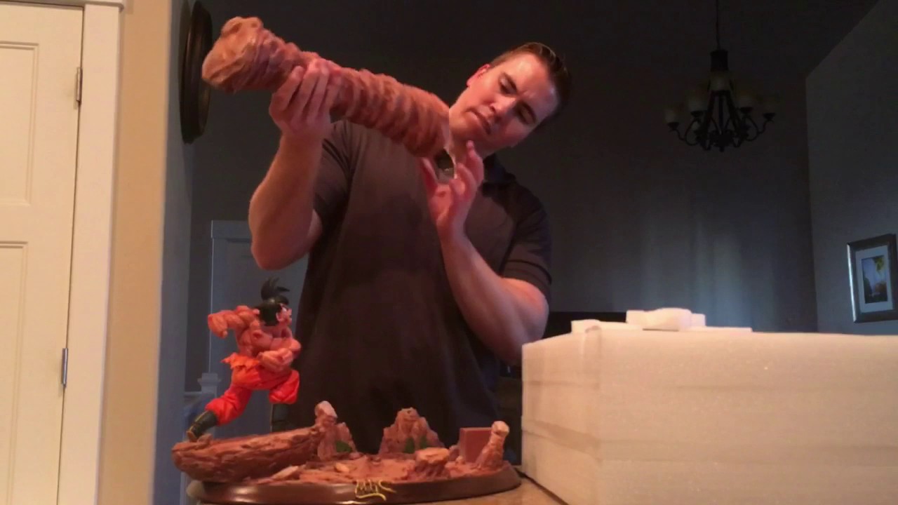 Dragonball MRC Goku kamehameha vs Vegeta galik gun statue unboxing