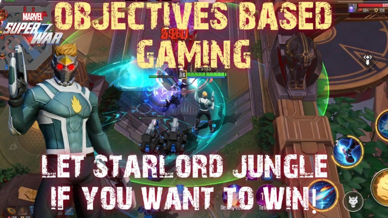 MARVEL SUPER WAR: Starlord Jungler - OBJECTIVES ONLY! Power Core+Build