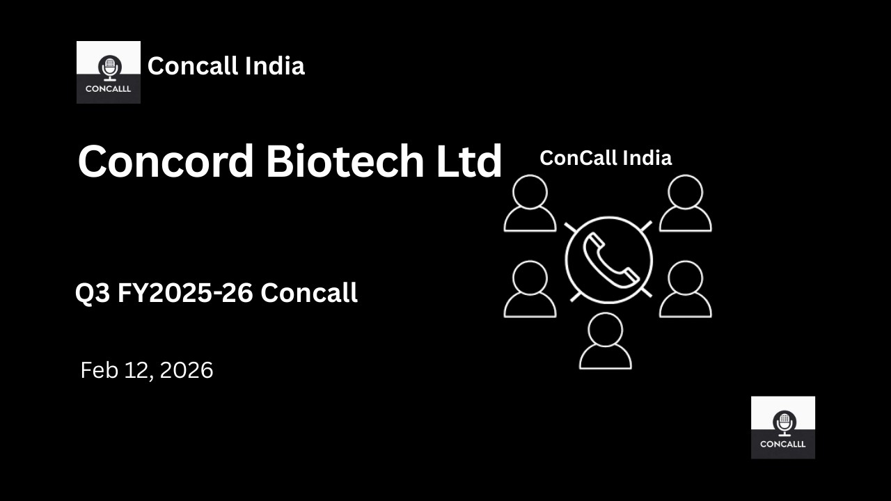 Concord Biotech Ltd Q3 FY2025-26 Concall