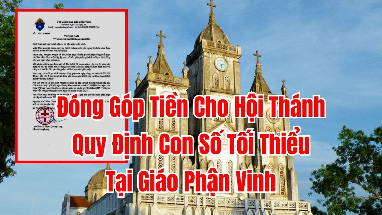 Đóng Góp Tiền Cho Hội Thánh Phải Là Con Số Tối Thiểu Tại Giáo Phận Vinh