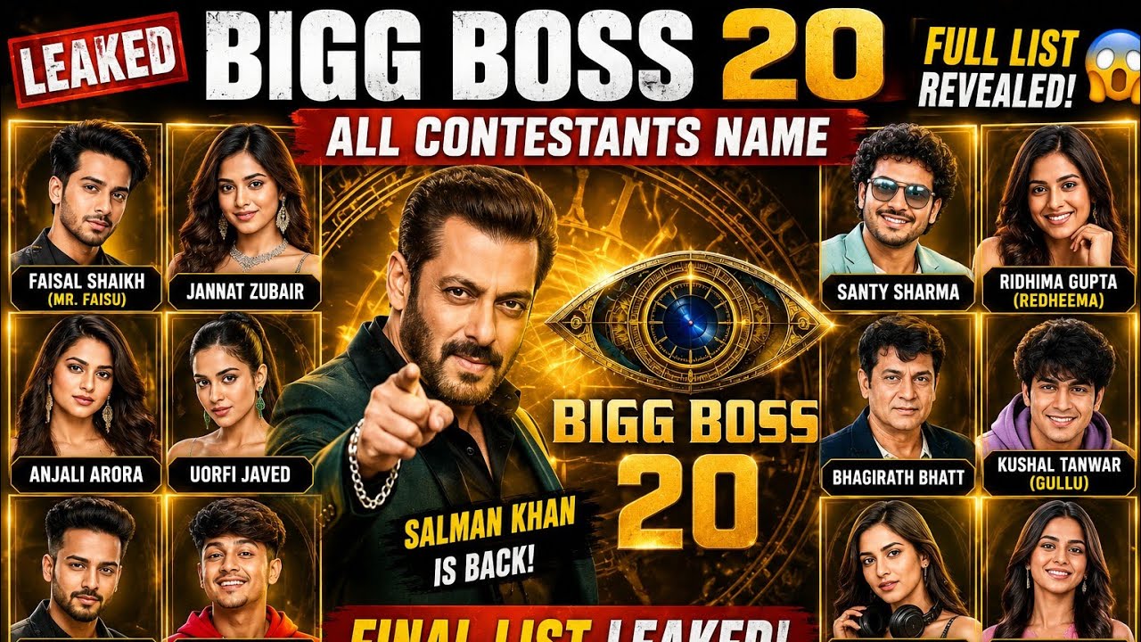 Bigg Boss 20: Full Contestants List ' Old Vs ' New Theme , Host , Start Date 
