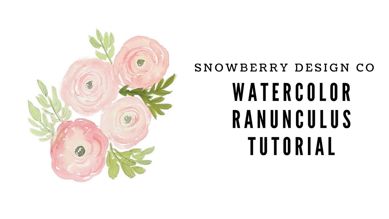 Watercolor Floral Ranunculus Tutorial