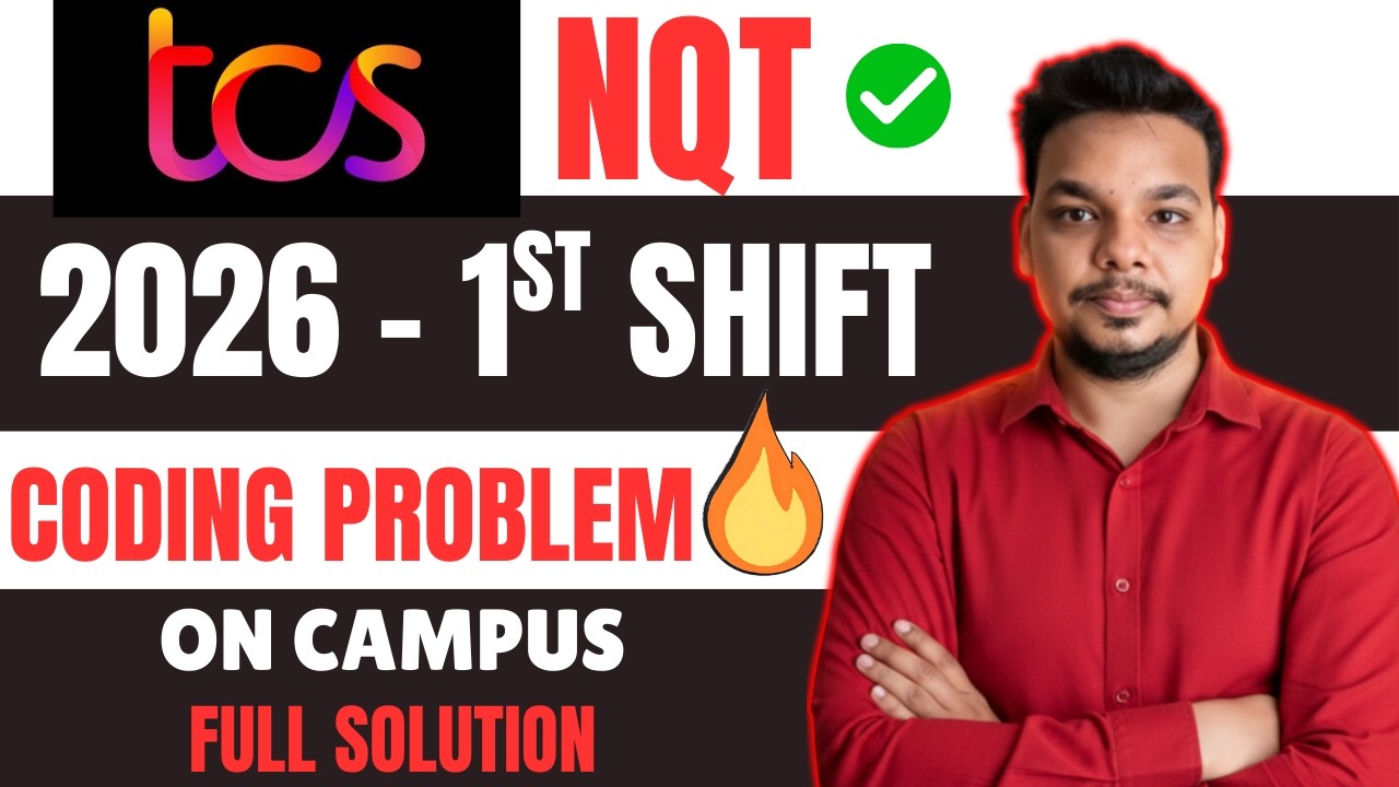 TCS NQT 2026 Coding Question Asked | TCS NQT Coding Preparation 2026 | TCS Coding Full Solution