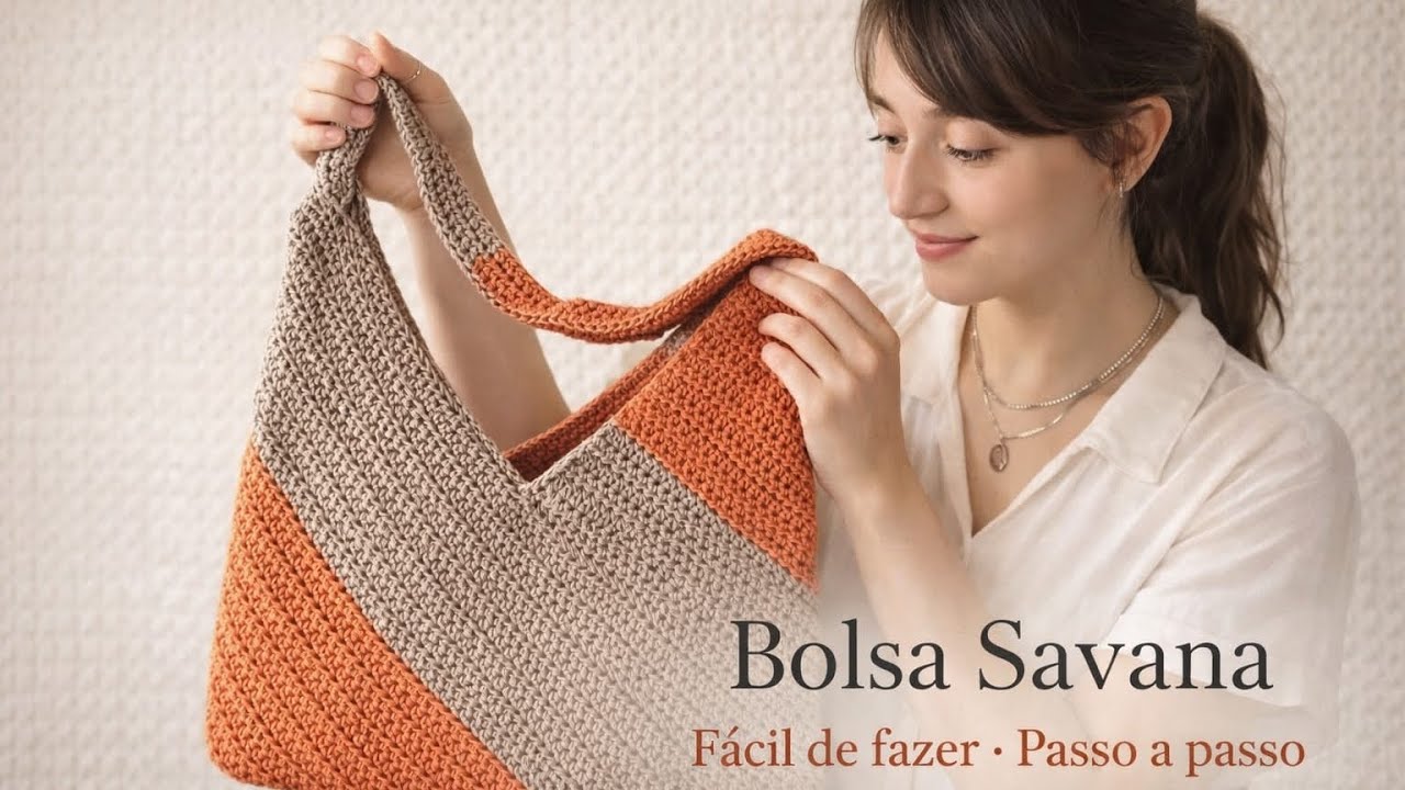 Bolsa Savana em crochê | fácil de fazer 