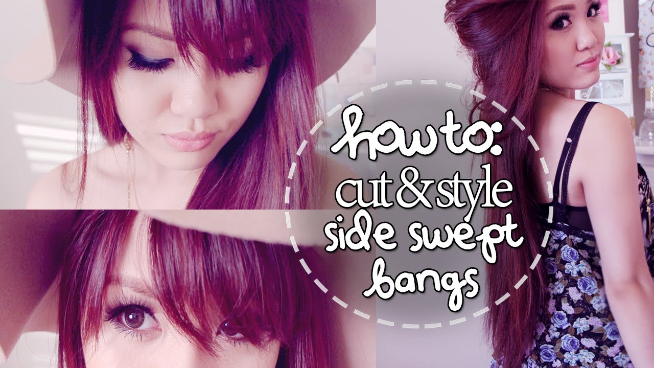 How to Cut & Style Side Swept Bangs at Home