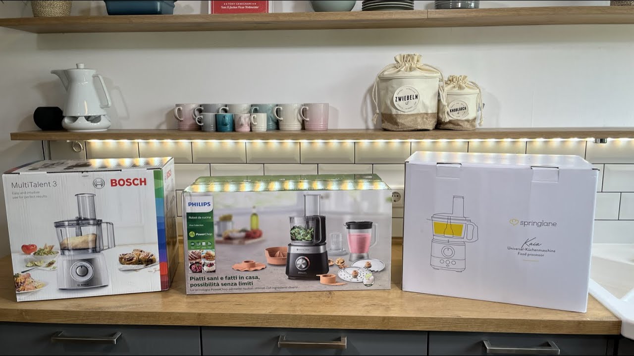 Mehrzweck Küchenmaschinen Test - 3 Modelle von Bosch, Philips und Springlane