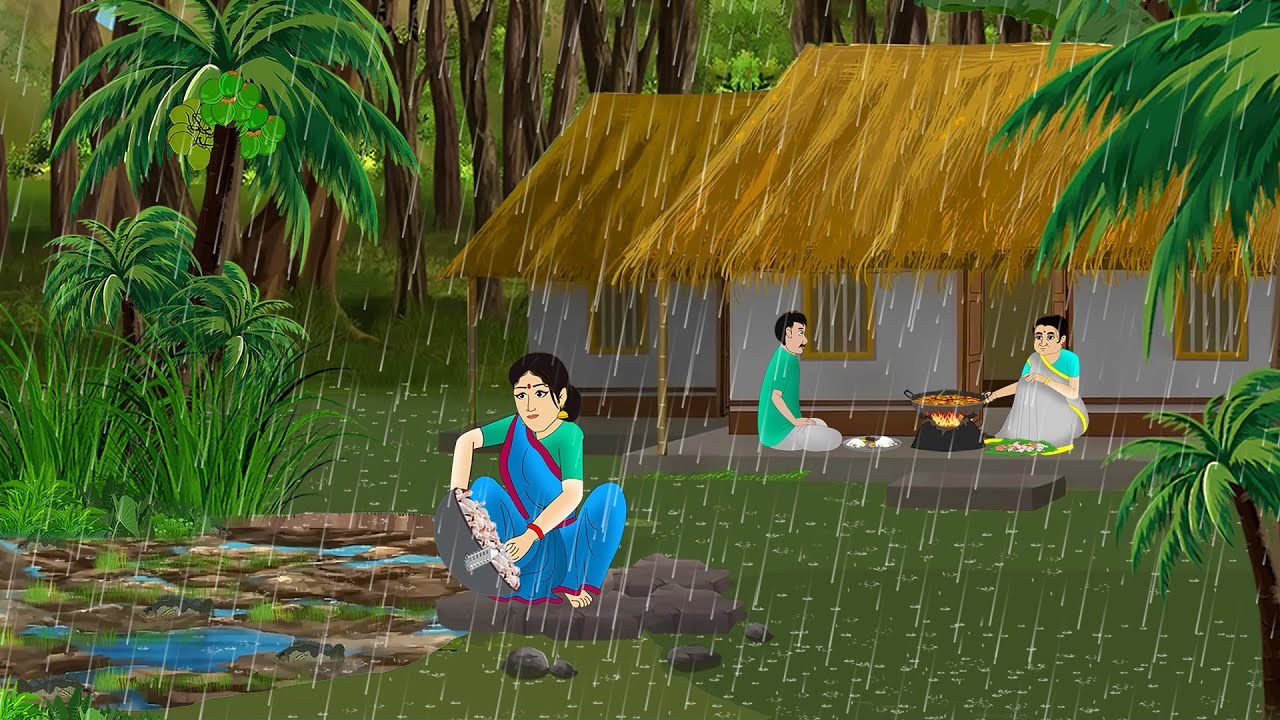 बारिश में गरीबों की मांस पकाना | Hindi Story | Hindi Kahaniya | Moral Stories | cartoon story