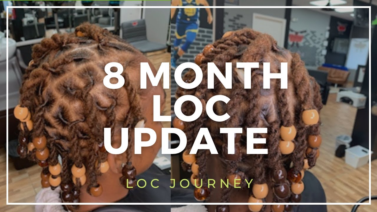 8 MONTH LOC UPDATE| Two Strand Starter Twist Locs| Loc Journey| Rushell