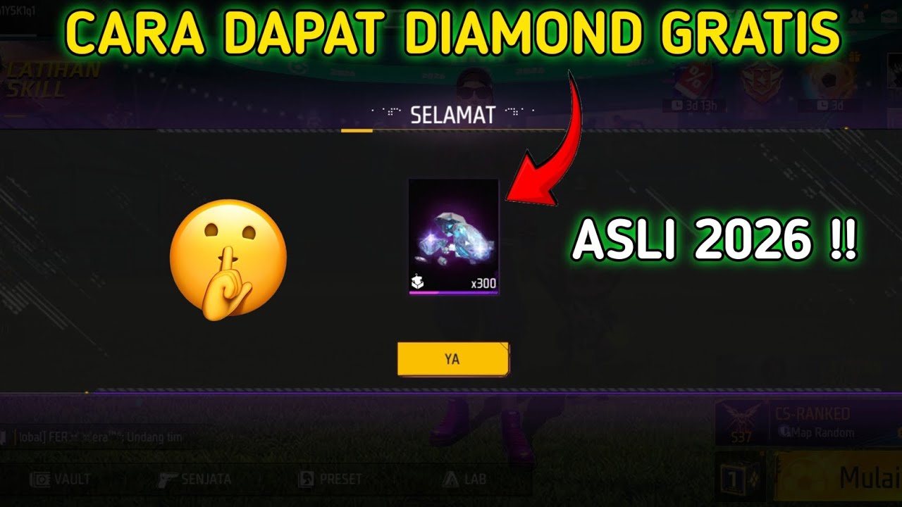 CARA MENDAPATKAN DIAMOND FREE FIRE SECARA GRATIS TERBARU 2026 | CARA DAPAT DM FF GRATIS ‼️