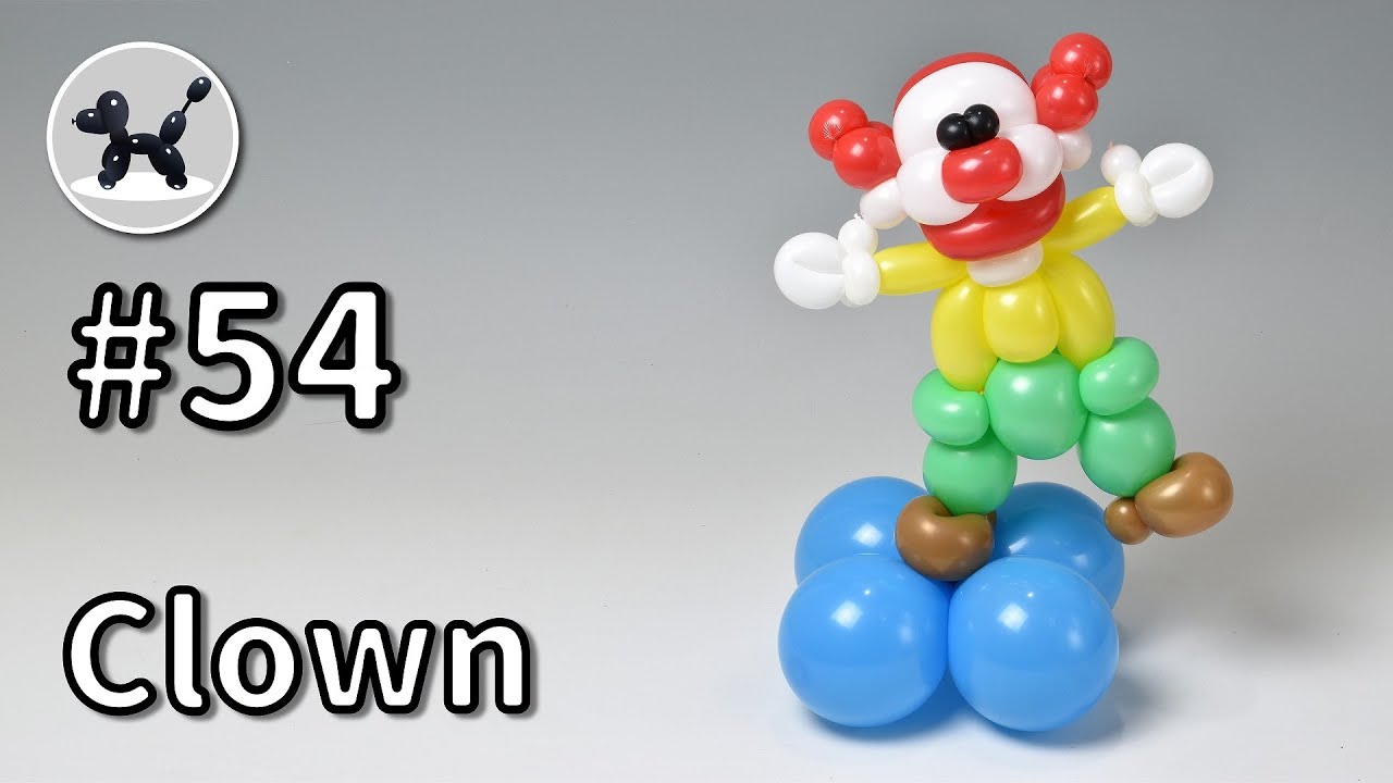 Clown - How to Make Balloon Animals #54 / バルーンアートの作り方 #54 (ピエロ)