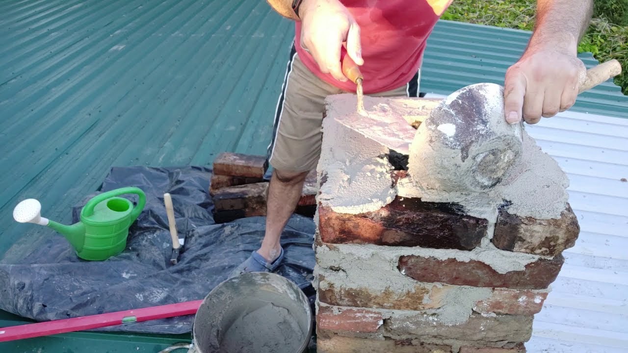 Kisméretű Tégla Kémény javítása (második rész) 2020-09-18