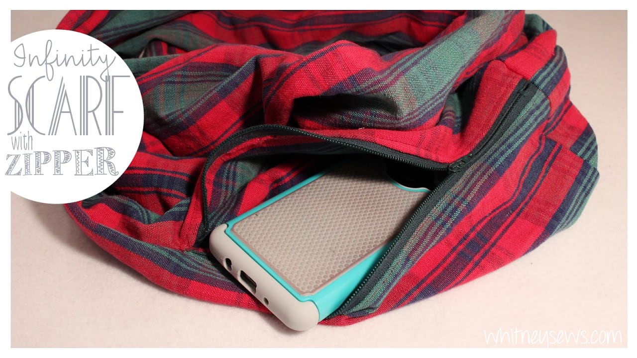 Infinity Scarf With Hidden Pocket | EASY How to | Whitney Sews
