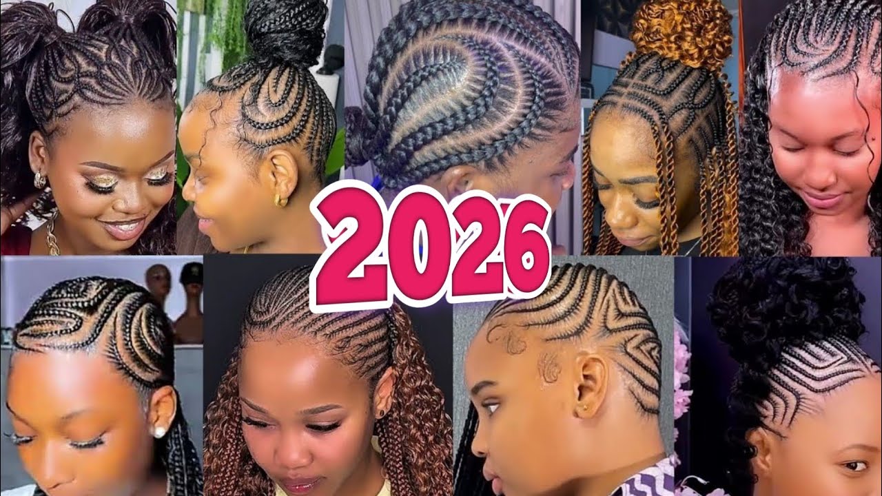 2026 Incredible And Amazing Mesh And Kinky Hairstyles // Ghana Braid Styles.