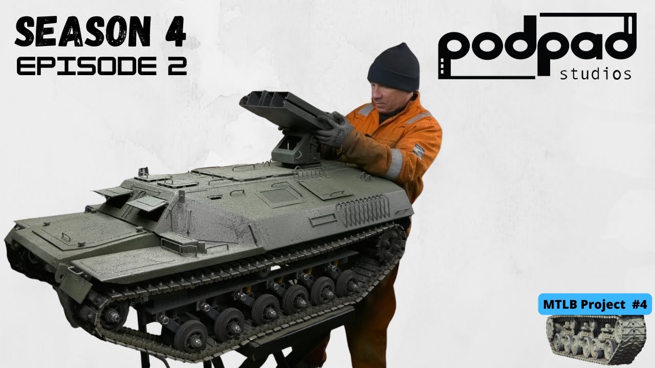 Радиоуправляемый танк MTLB Hugge, рама, шасси №04. Он когда-нибудь покинет мастерскую? Podpadstud...