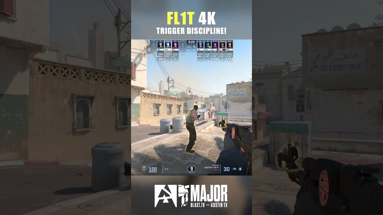 FL1T - Trigger Dicipline Vs Pain Gaming! #cs2 #shorts